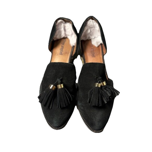 Jeffrey Campbell Civil MP Pearl Tassel Block Heel  D’orsay Loafer Size 6.5 Black - Picture 1 of 10